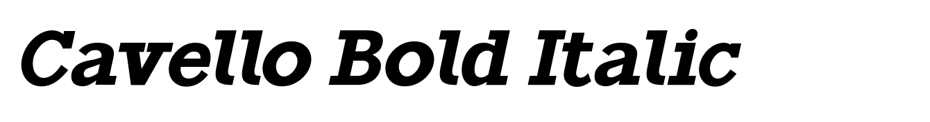 Cavello Bold Italic